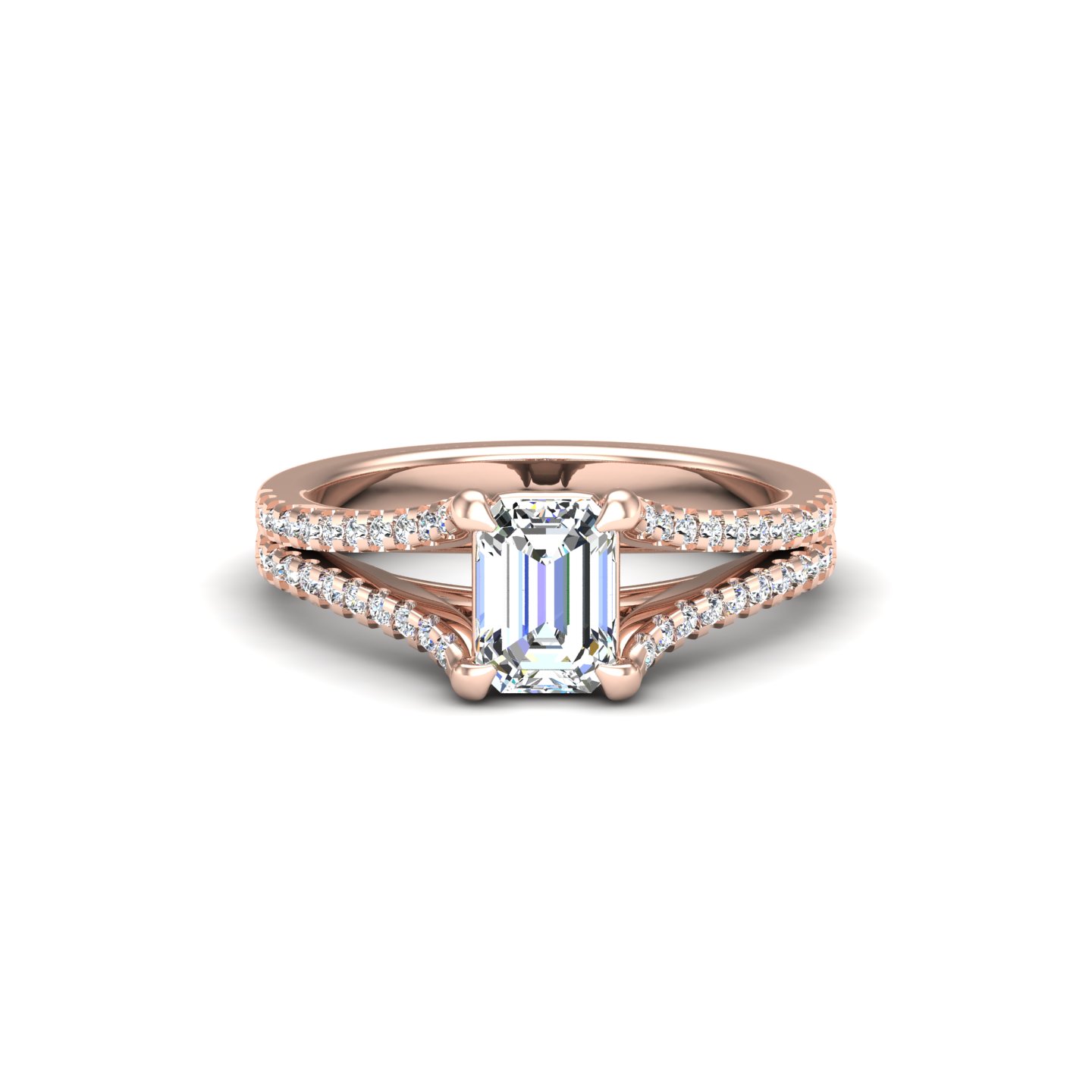 Edith Split Shank Engagement Ring